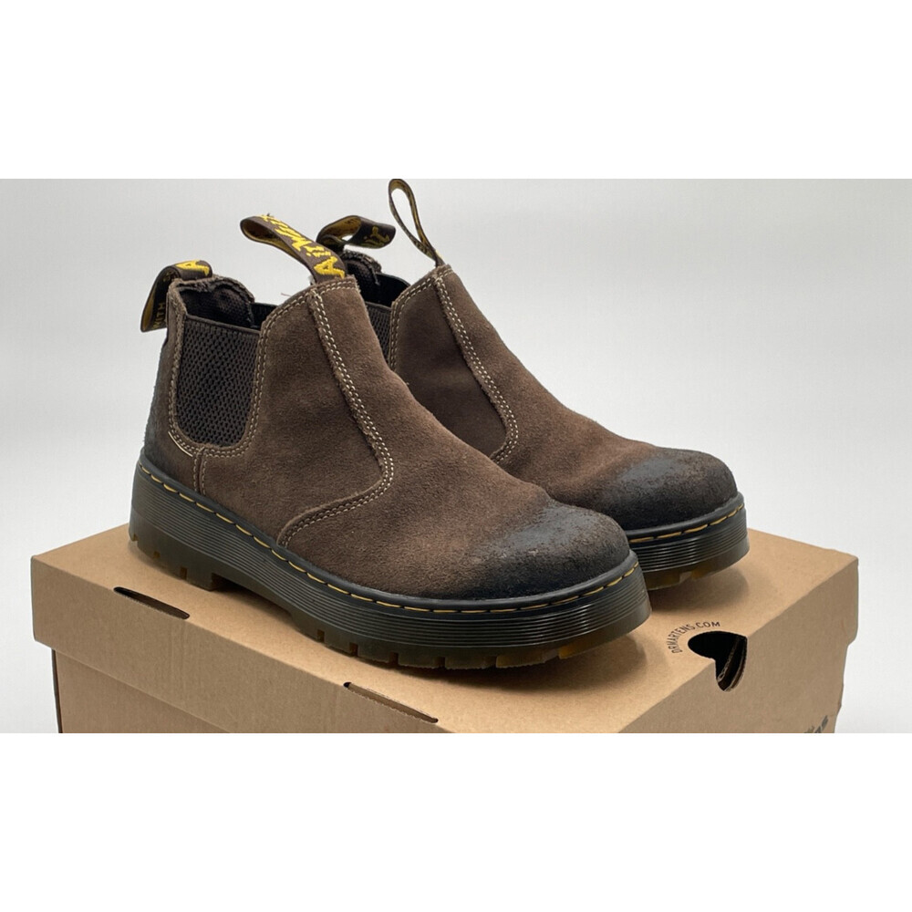 Dr. Martens Hardie AW004 Chelsea Men's US 7 Brown Waxy Suede Work Boots ebay3